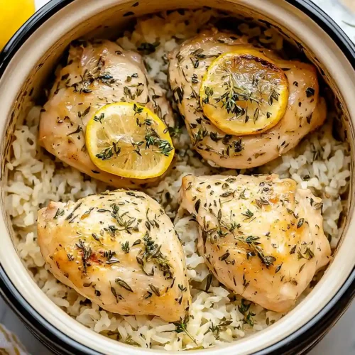 Slow Cooker Lemon Herb Chicken and Rice 4 Slow Cooker Lemon Herb Chicken and Rice