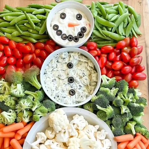 Snowman Veggie Board 2 Snowman Veggie Board