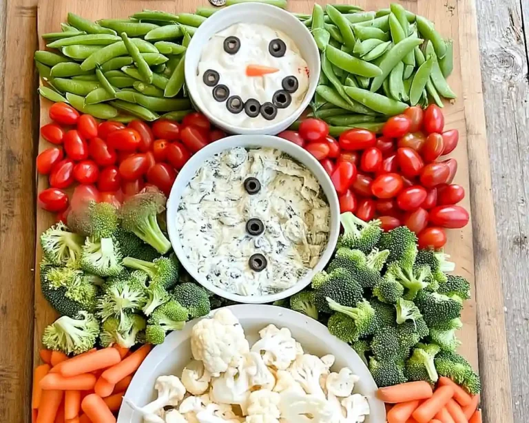 Snowman Veggie Board