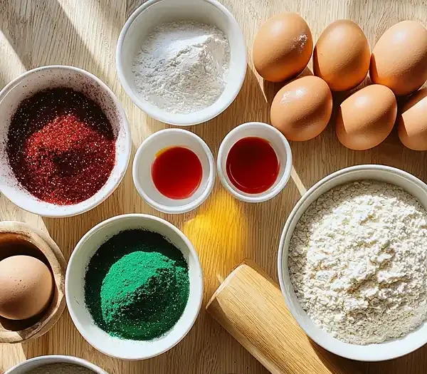 ingredients for Christmas cookies