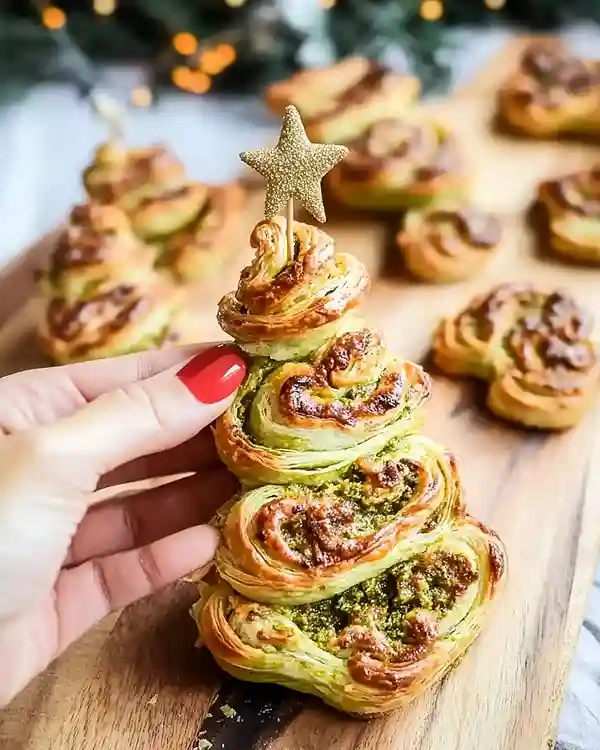 Pesto Puff Pastry Christmas Trees 3 savory christmas tree pastry