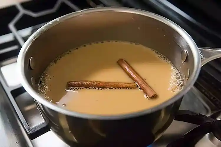 Homemade Coquito 4 steeping coquito is done