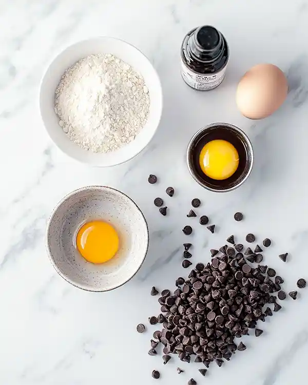 1 Minute Microwave Brownie Ingredients