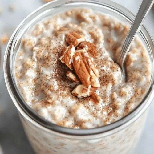 Cinnamon Roll Overnight Oats with Protein