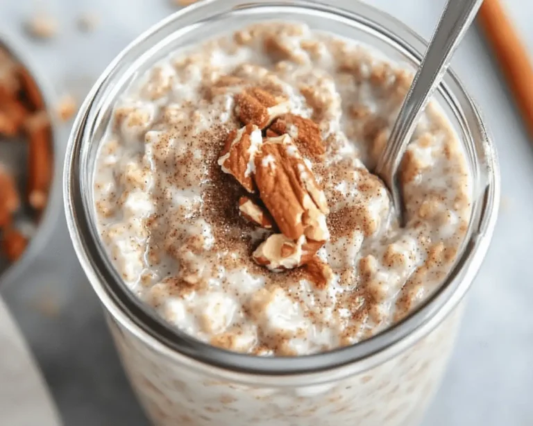Cinnamon Roll Overnight Oats with Protein