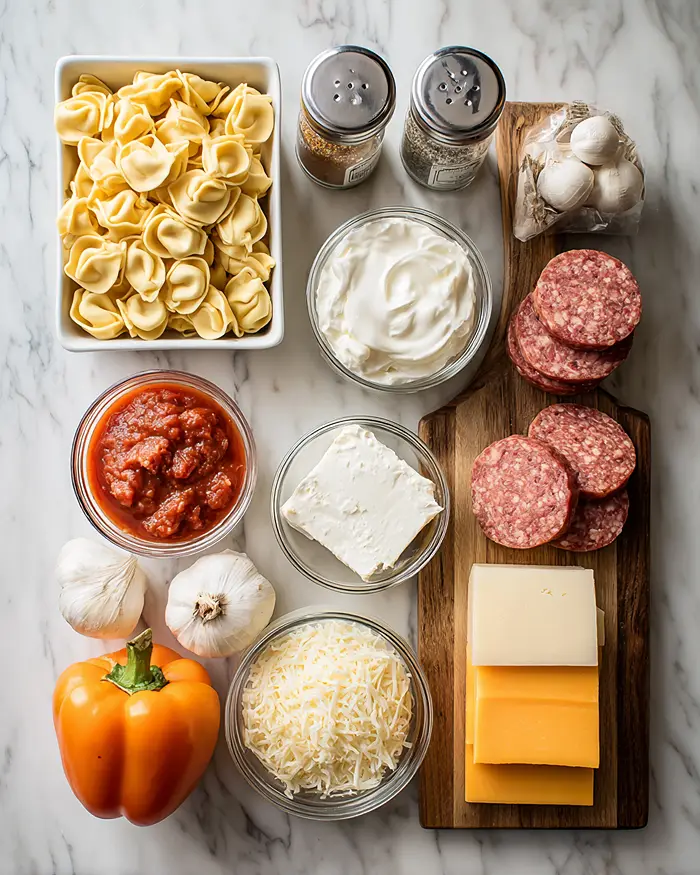 Creamy Sausage Tortellini Bake 4 Creamy Sausage Tortellini Bake Ingredients