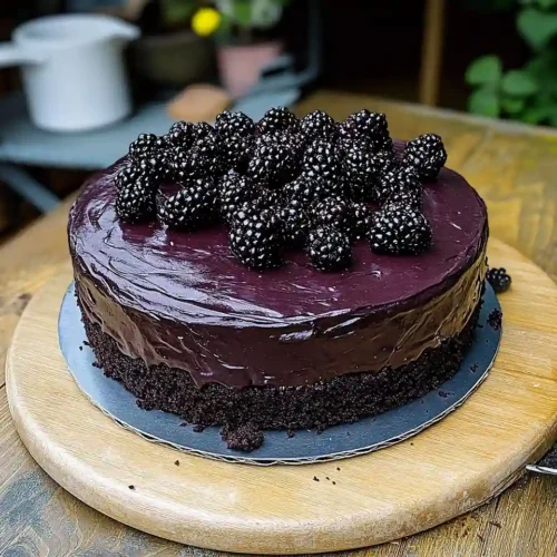 Decadent Blackberry Velvet Gothic Cake