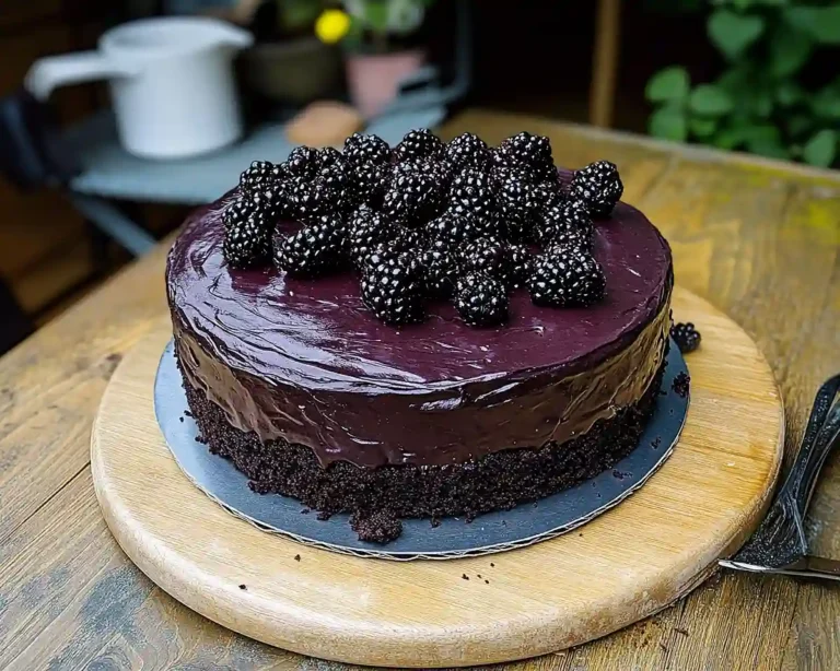 Decadent Blackberry Velvet Gothic Cake