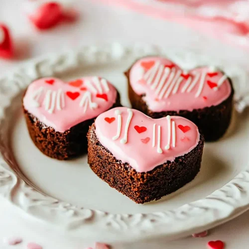 Dipped Heart Brownies 3 Dipped Heart Brownies