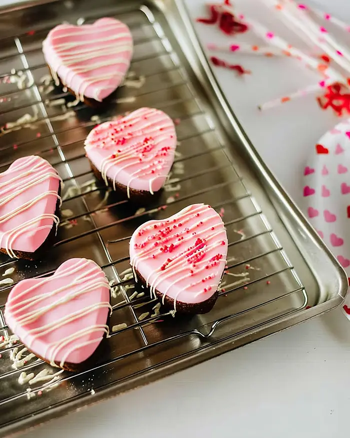 Dipped Heart Brownies 7 Dipped Heart Brownies Recipe