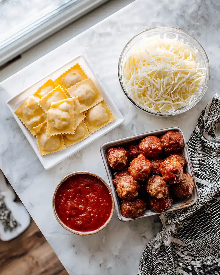 Easy Meatball Ravioli Bake 4 Easy Meatball Ravioli Bake Ingredients