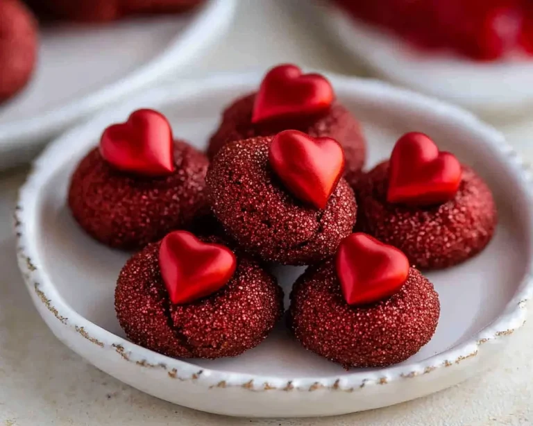 Easy Red Velvet Blossom Cookies