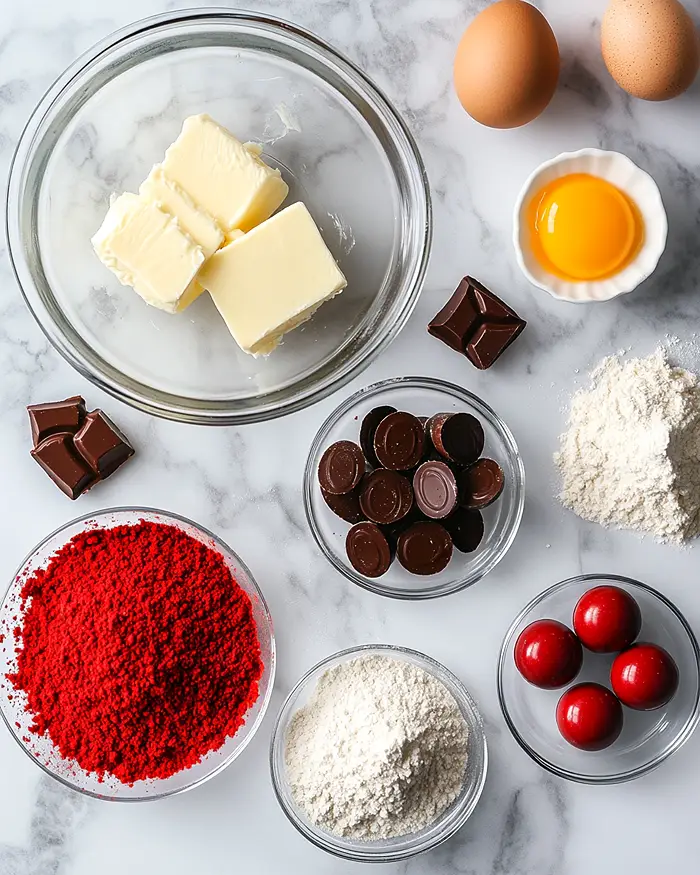 Easy Red Velvet Blossom Cookies 4 Easy Red Velvet Blossom Cookies Ingredients