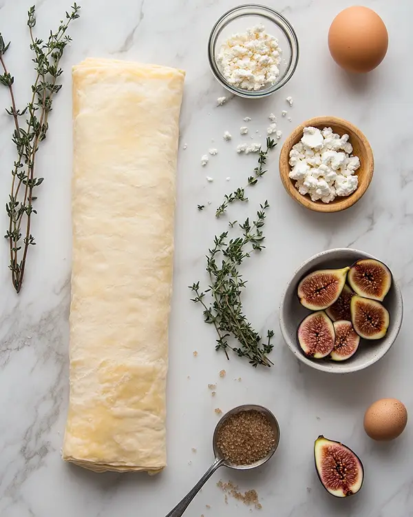 Fig and Goat Cheese Pinwheels Ingredients