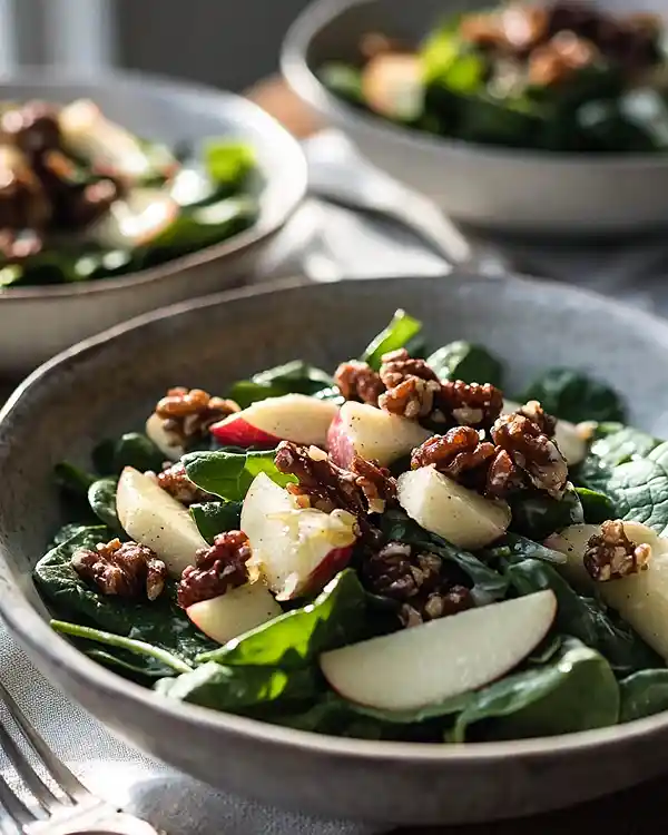 Winter Salad - Spinach, Apple, Gorgonzola & Candied Walnuts 4 Gorgonzola & Candied Walnuts