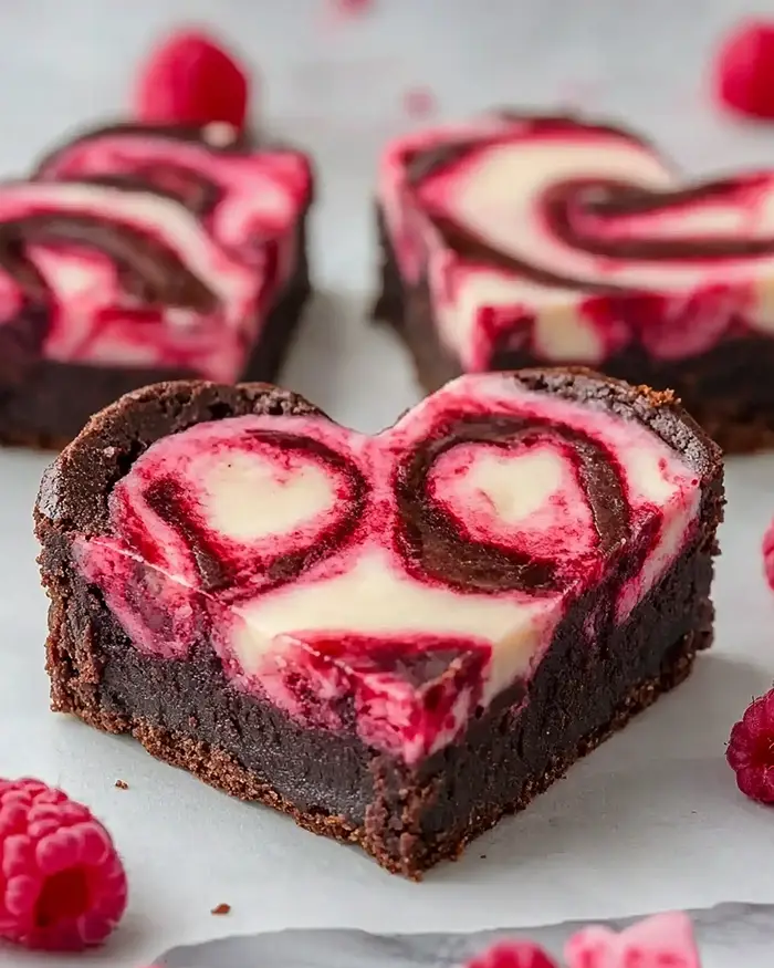 Heart Shaped Brownies with Raspberry Cheesecake Swirl 5 Heart Shaped Brownies with Raspberry Cheesecake Swirl Ingredients