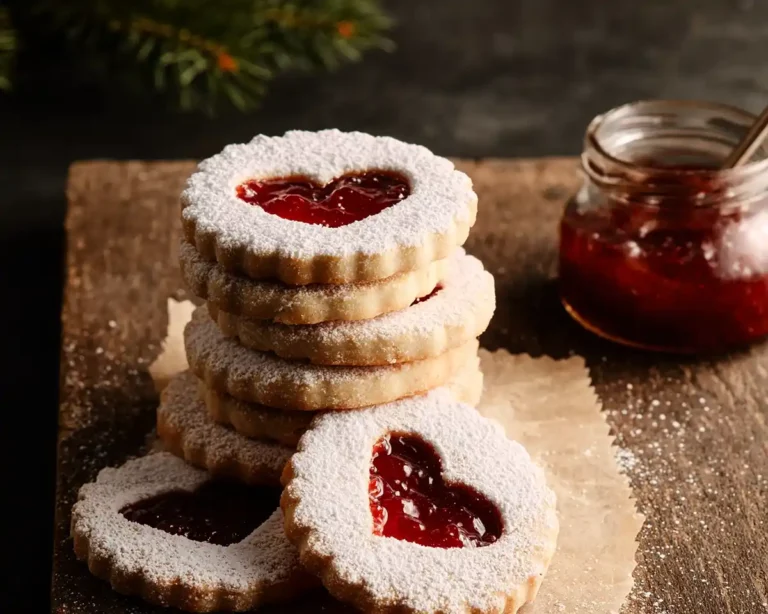 Linzer cookies Italian strawberry jam