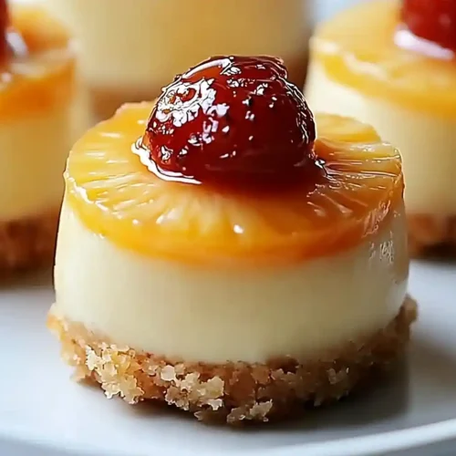 Mini Pineapple Upside-Down Cheesecakes