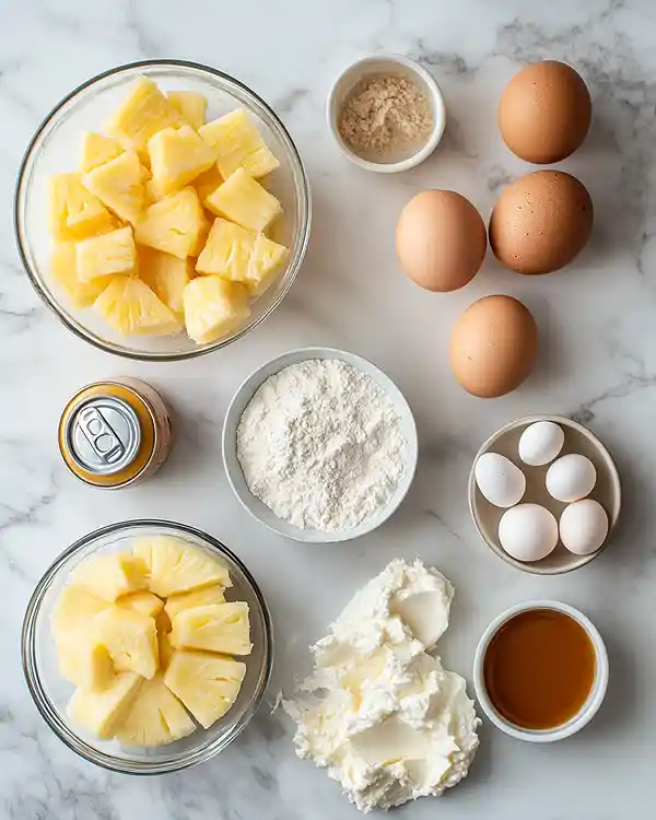 Mini Pineapple Upside-Down Cheesecakes Ingredients