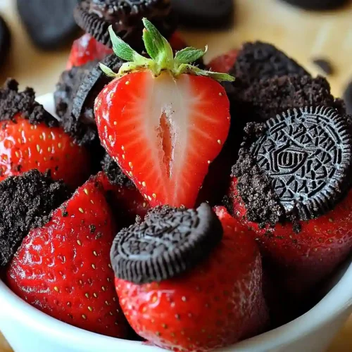 Oreo Truffle-Stuffed Strawberries