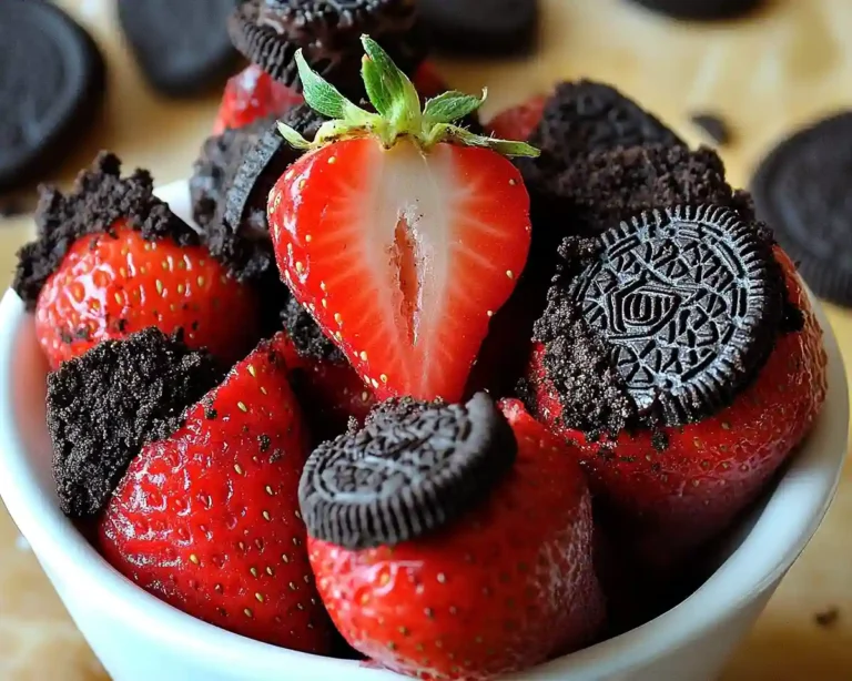Oreo Truffle-Stuffed Strawberries