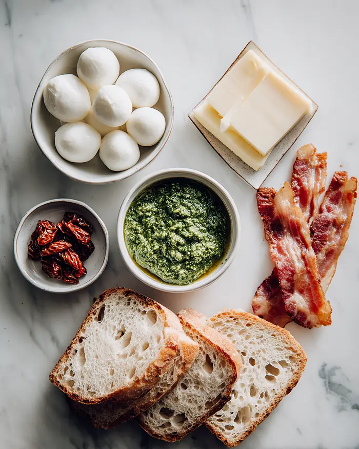 Pesto Grilled Cheese 4 Pesto Grilled Cheese Ingredients