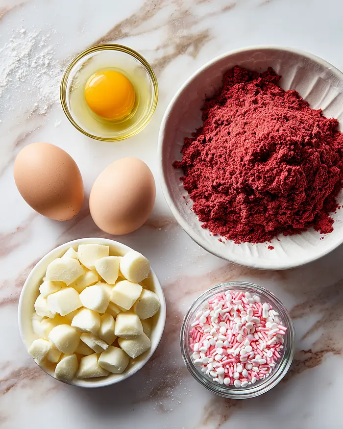Red Velvet Bear Cookies for Valentine's Day Ingredients