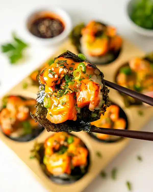 Oven-Baked Salmon Sushi Bites Recipe 4 Salmon Sushi Meal