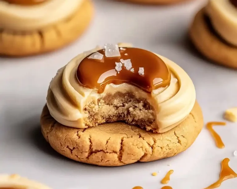 Salted Caramel Cheesecake Cookies