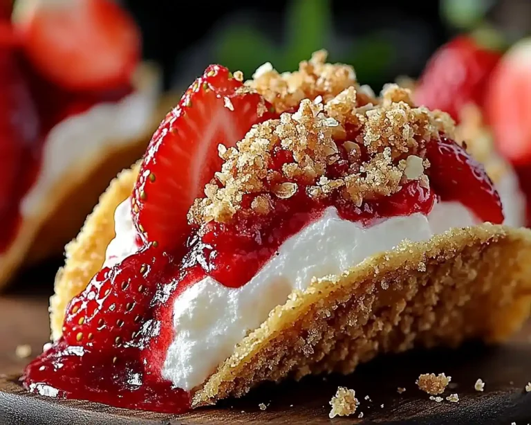 Strawberry Crunch Cheesecake Tacos