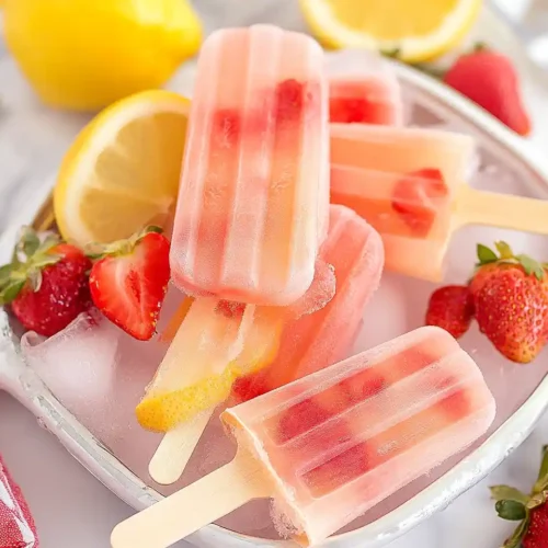 Strawberry Lemonade Popsicles