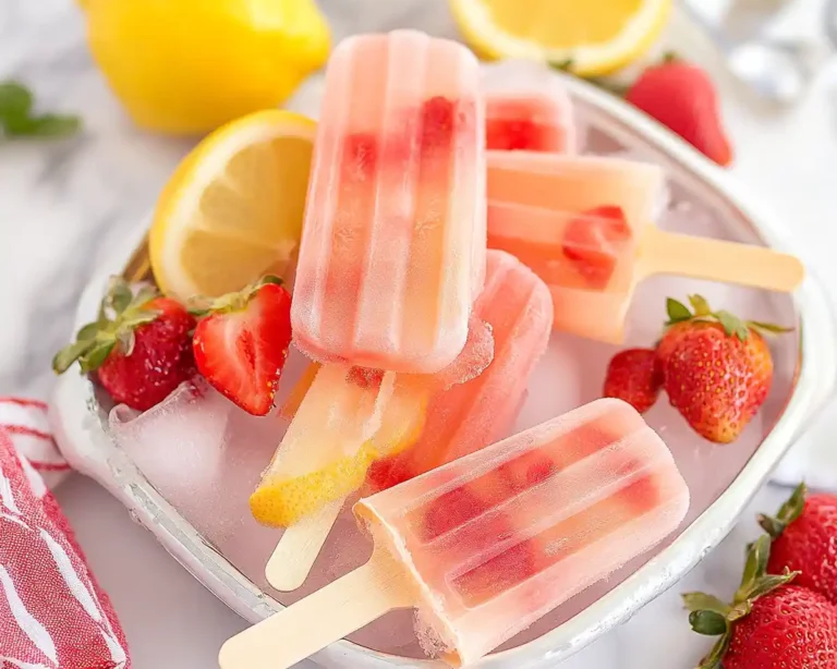 Strawberry Lemonade Popsicles
