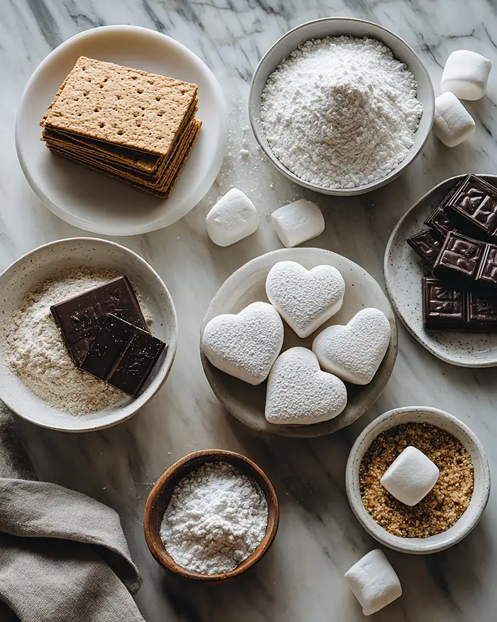 Easy Valentine's Day S'mores 4 Valentine's Day S'mores Ingredients