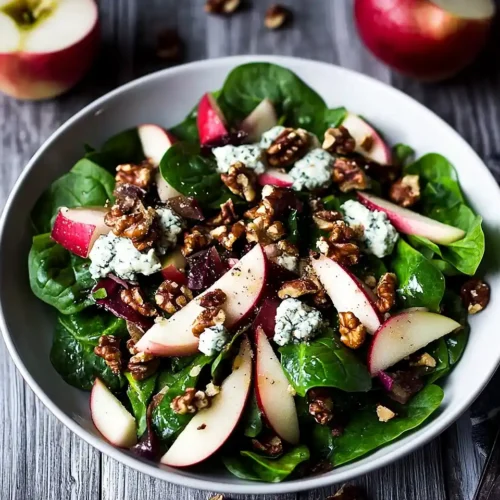 Winter Salad - Spinach, Apple, Gorgonzola & Candied Walnuts 2 Winter Salad