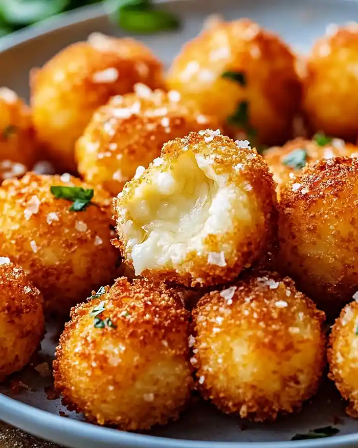 Cheesy Parmesan Mozzarella Bites 4 cheesy mozzarella bites