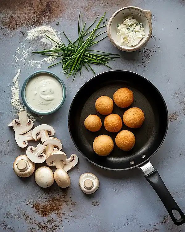 fried mushrooms with ranch