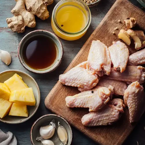 Pineapple-Teriyaki Chicken Wings Recipe 5 sweet pineapple teriyaki wings