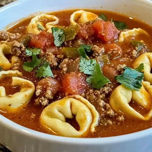 5-Ingredient Creamy Taco Tortellini Soup