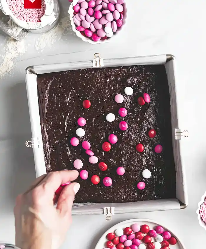 Valentine's M&M's Brownies 4 Baked Goods Valentines Day