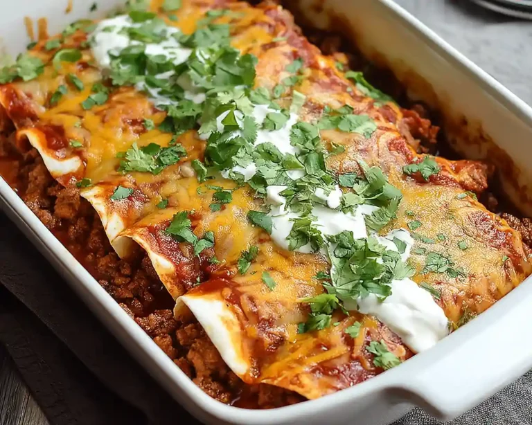 Cheesy Ground Beef Enchiladas