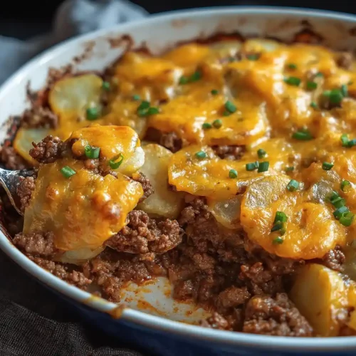 Cheesy Ground Beef & Potato Casserole
