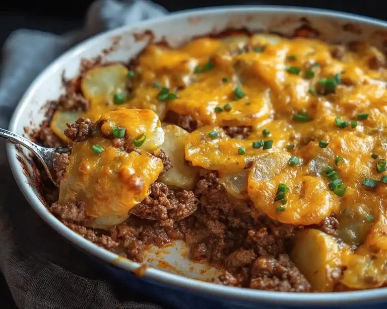 Cheesy Ground Beef & Potato Casserole