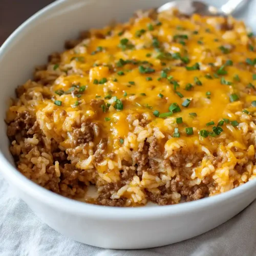 Cheesy Ground Beef and Rice Casserole 5 Cheesy Ground Beef and Rice Casserole