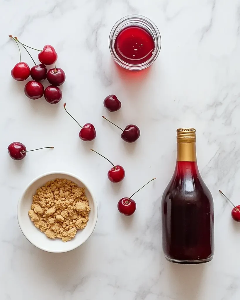 Cherry Pie Cocktail With Cherry Garnish