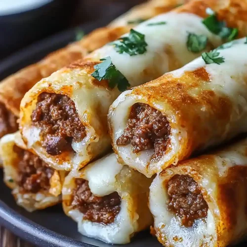 Crispy Cheesy Beef Taquitos