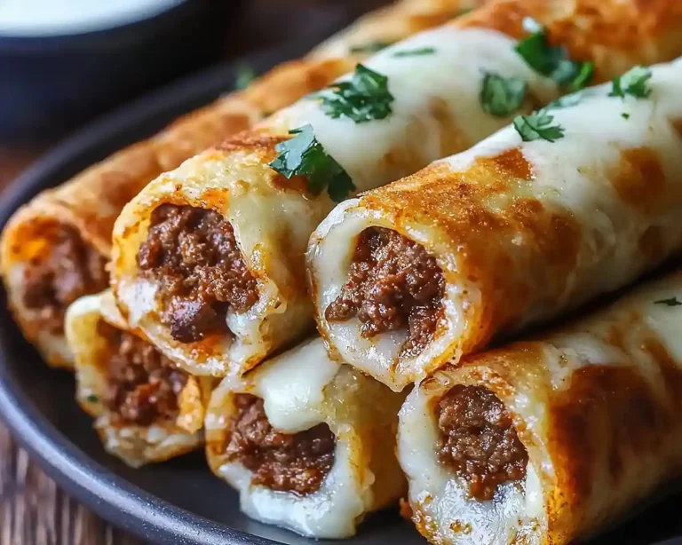 Crispy Cheesy Beef Taquitos