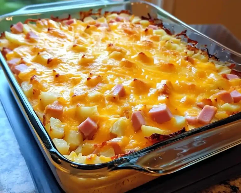 Dump-and-Bake Cheesy Ham & Potato Casserole
