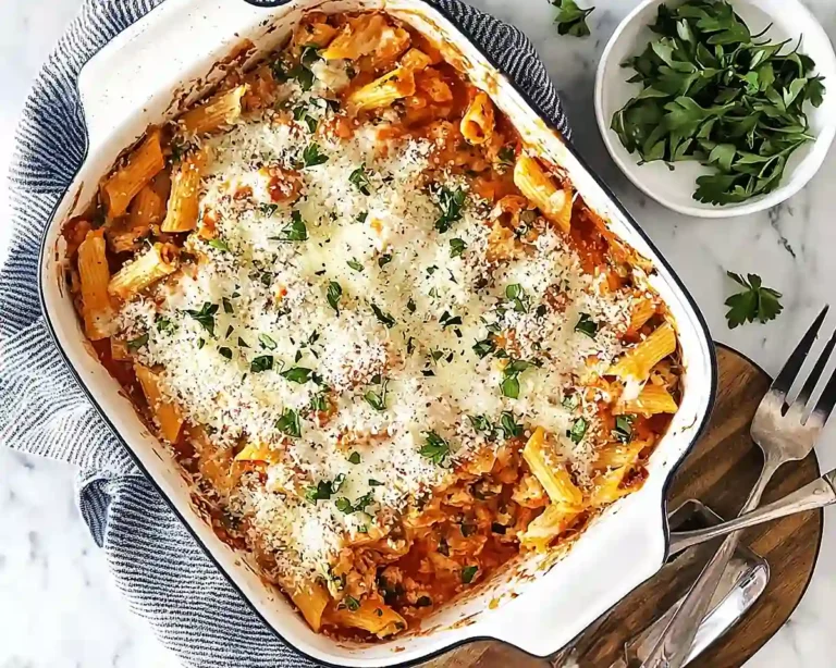 Dump-and-Bake Chicken Parmesan Casserole