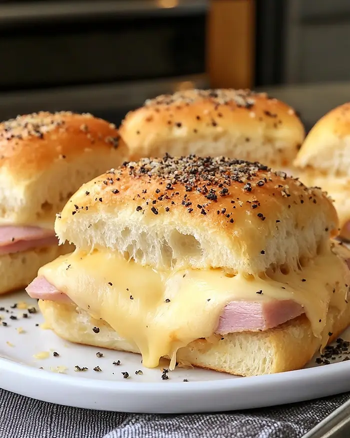 Ham and Cheese Sliders on Hawaiian Rolls 5 Easy Football Dinner Ideas