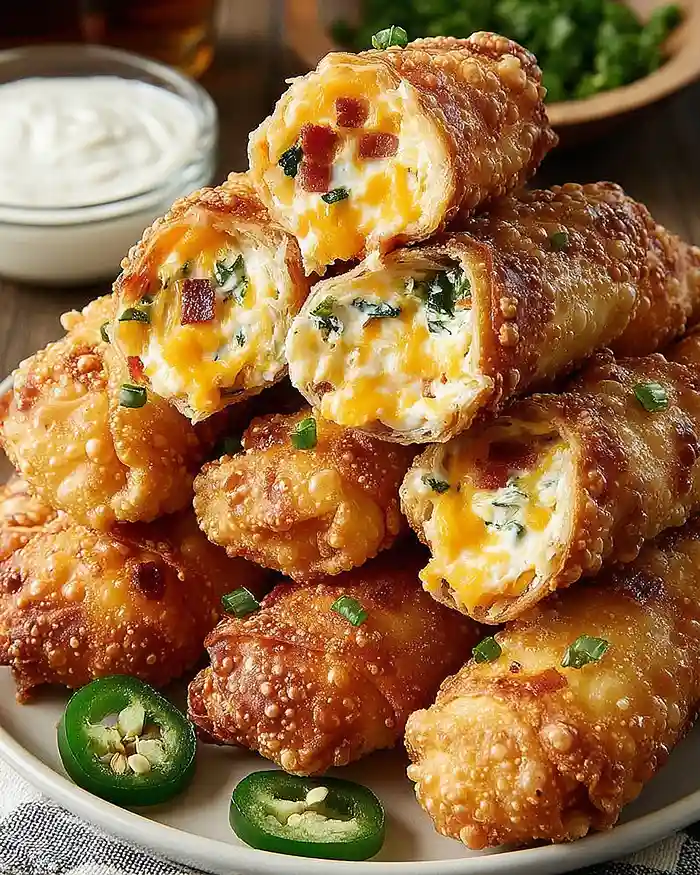 Mini Jalapeño Popper Egg Rolls 4 Finger Food Appetizers
